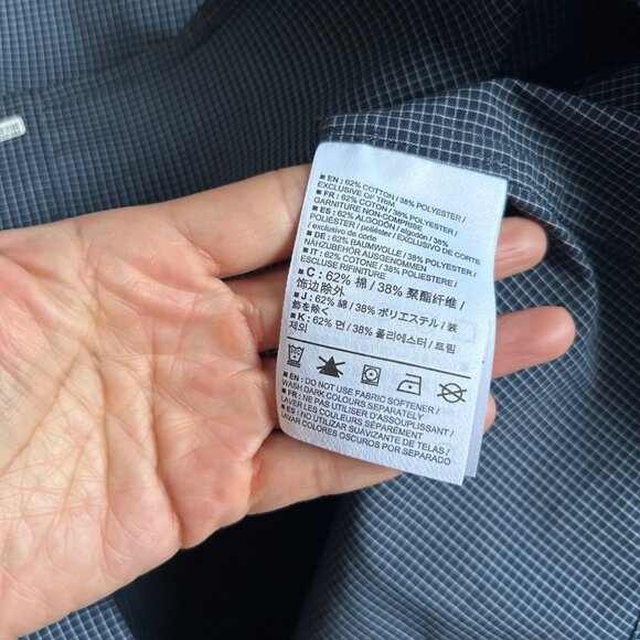 ArcTeryx KASLO Mens XL Plaid Long Sleeve Shirt With Zipper Pocket Blue - Picture 8 of 11